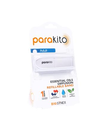 PARA'KITO Essential Oil Diffusion Mosquito Wristband (White)