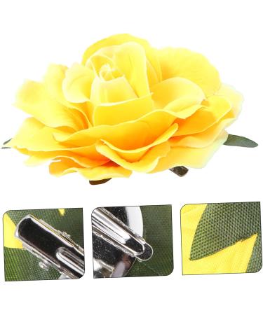 Mikinona 2 1 Bridal Hair Clip Hair Accessories for Women Wedding Wedding Hair Clip Mexican Hair Flowers Large Flower Pin up Rose Flower Hair Clip Yellow Artificial Flower Hairpin Hair Comb medium Giallo - Buy Online on GoSupps.com