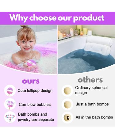 Tacobear Kids Bath Bombs for Girls with Unicorn Jewelry Toys - Organic Handmade Bubble Bath Fizz Spa Set for Birthday & Children's Day Gifts - Buy Online on GoSupps.com