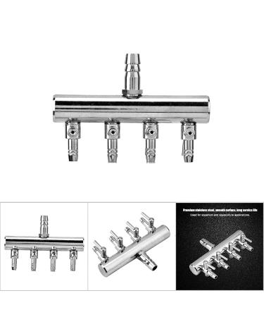 Watris Veiyi Stainless Steel Air Distributor for Aquariums - 2/4/6 Way Adjustable Air Control Valve 8mm Input 4mm Output - Ideal Air Pump Divider - Buy Online on GoSupps.com