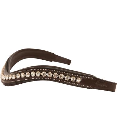 ExionPro White Crystal Browband for Horses - Full Cob Pony Sizes, Brown & Black Color Options, Equestrian Accessory - Buy Online on GoSupps.com
