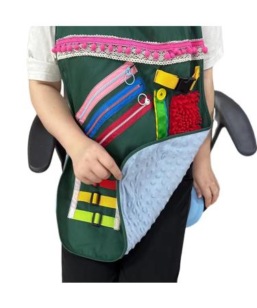 Dementia Fidget Apron - Elderly Sensory Apron - Dementia Improvement Fidget Blanket Engagement Aids People With Poor Memories