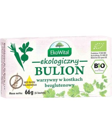  EKOWITAL Organic Vegetable Stock Cubes (yeast-free palm oil-free gluten-free) 60g - Buy Online on GoSupps.com