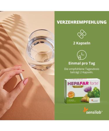 HepaFar Forte 180 Capsules - Detox Complex with Milk Thistle Artichoke & Dandelion | High Bioavailability | Vitamin E & Phospholipid | Innovative Formula by Sensilab - Buy Online on GoSupps.com