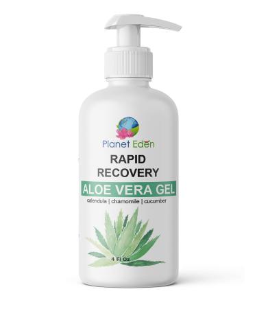 Rapid Recovery Aloe Vera Gel 4 oz with CICA Chamomile | Cucumber Extract | Monoi Oil | Rosehip Oil | - Rapid relief for after skin peel sun burn irritated dry ITCHY skin | NON STICKY | HYDRATING | PARABEN FREE | NATURAL PRESERVATIVE