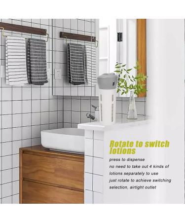 4-in-1 Leak-Proof Travel Bottles - Portable Transparent Dispenser for Shampoo & Conditioner (Gray) | International Shipping Available - Buy Online on GoSupps.com