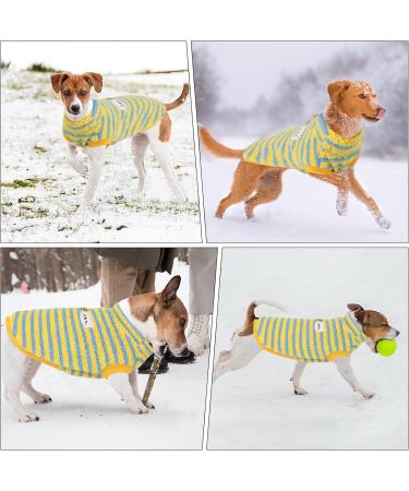 2XL Yellow Dog Sweater for Small Dogs - Warm Plush Fleece Winter Coat | Puppy Sweaters for Dogs & Cats - Buy Online on GoSupps.com