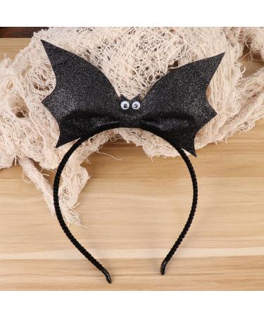 FRCOLOR Bat Headband Hair Hoop Glitter Bat Wing Headband Bat Hair Hoop Black Ears Headband for Halloween Cosplay Girls Adults(Black) - Buy Online on GoSupps.com