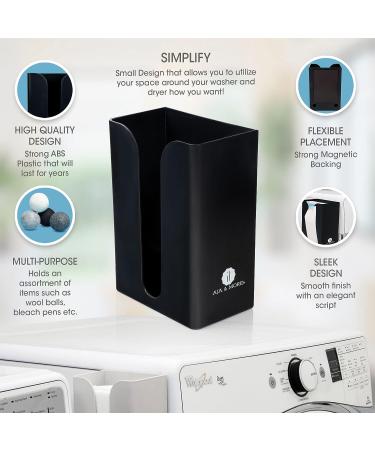 Dryer Sheet Holder - Magnetic Fabric Softener Sheet Dispenser (Matte Black) - Buy Online on GoSupps.com