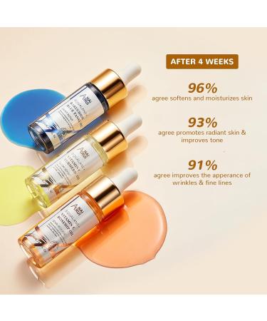 ANAI RUI Squalane Facial Oil Set - Vitamin E Rosehip Turmeric & Bakuchiol Oils Soothing Skincare Gift Set - 3 Pack Blue - 20 ML Each - Buy Online on GoSupps.com