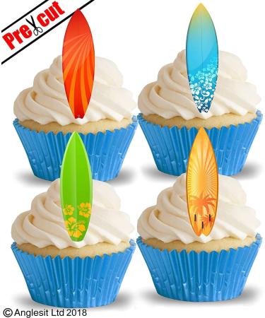 Pre-Cut Cool Surfbretter II | Essential Rice Paper for Cupcakes Cakes & Summer Parties - Perfect for Beach Vacations & Birthdays - Buy Online on GoSupps.com