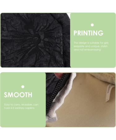 Healifty Menstrual Pad Storage Bag - Sanitary Napkin Travel Pouch for Women and Teen Girls - Black - Buy Online on GoSupps.com