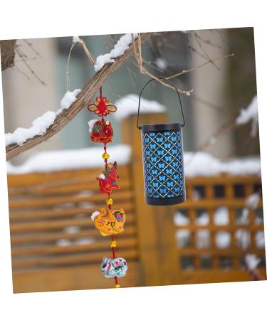 5pcs Solar Night Light Rustic Decor Outdoor Pendant Lights Outdoor Decorative Lights LED Solar Pathway Lights Solar Hanging Lights Garden Solar Light Solar-Powered Hollow Light LED (Black) - Buy Online on GoSupps.com