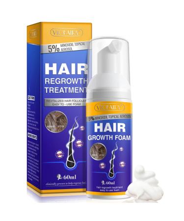 Minoxidil for Men and Women - 5% Minoxidil Hair Growth Foam - Hair Loss treatment for Women & Men - Stronger Thicker Longer Hair - Help to Stop Thinning and loss Hair Treatment Essence