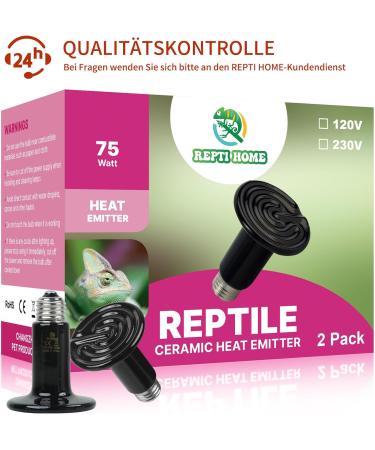 Repti Home 150W Ceramic Heat Radiator (2-Pack) - Best Reptile Heat Lamp Bulbs for Amphibians Pet Breeding Chickens Dogs & Cats - Buy Online on GoSupps.com