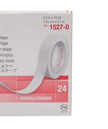 3M Transpore Clear Medical Tape 1/2 x 10 Yards - Hypoallergenic, Water-Resistant | 24 Rolls/Box - Buy Online on GoSupps.com