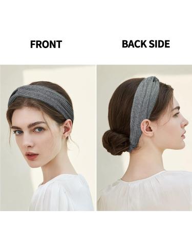 AWUMBUK Non-Slip Headbands for Women - 8 Pack Solid Color Knotted Hair Bands for Yoga and Summer - Hair Accessories for Girls - Buy Online on GoSupps.com