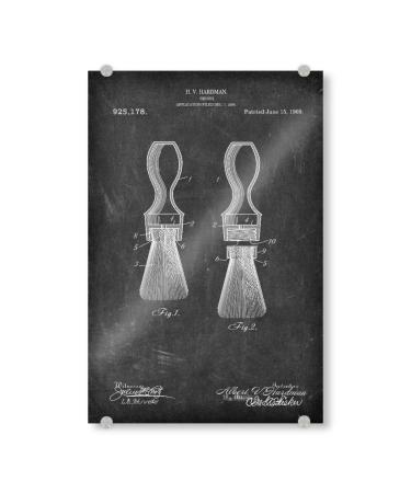artboxONE acrylic glass picture 30x20 cm Abstract Shaving Brush Patent (board) - picture shaving brush barber hair