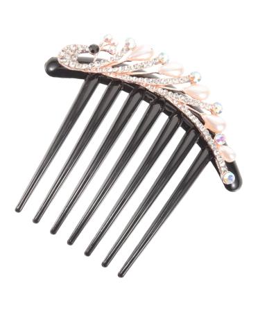 DOITOOL Styling Hair Clips Pearl Hair Accessories Bridal Headpiece Vintage Hair Accessories Rhinestone Headpiece for Women Rhinestone Hair Accessories Decor Leaf Rhinestones Braid Bride