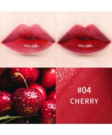 Erinde #04 Cherry Lip Tint Stain - Korean Waterproof Makeup Non-Sticky Long-Lasting Mini Liquid Lipstick - Buy Online on GoSupps.com