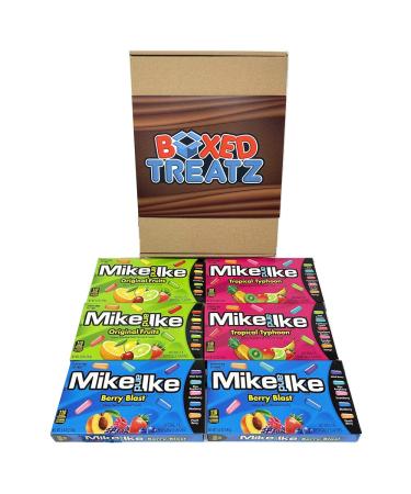 Mike And Ike Sweet Mix Gift Box American Theatre Box Sweets Mike & Ike Gift Box Chews Gift Box Sweet Lovers Selection Gift Box Of 6 Sweets Gift Box Boxed Treatz