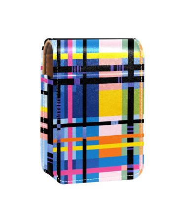 Travel Lipstick Organizer Case Lipstick Case Portable Makeup Bag With Mirror Colorful Abstract Art Print D156y0atlt