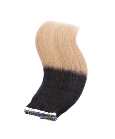 Premium Tape-In Hair Extensions - #1B/24 Ombre - 40cm - 100% Remy Real Hair - Tress by Novon Hair Extensions - Buy Online on GoSupps.com