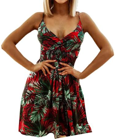 ToddlBy 2023 Summer European and American New V Neck Printed Sling Waist Dress Evening Dresses plus Size Gn2 Large - Buy Online on GoSupps.com