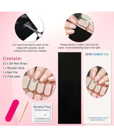 Shop Ceboic 22-Piece Pink Aurora Gel Nail Foils - Self-Adhesive Nail Stickers for Women & Girls | International Shipping Available - Buy Online on GoSupps.com