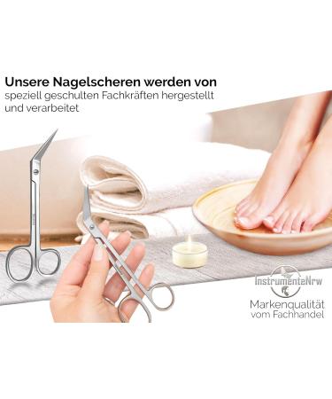 Long Angled Nail Scissors for Seniors | Micro-Tensioner Nail Cutter | Foot Care Set for Fingernails & Toenails (16 cm) - Buy Online on GoSupps.com