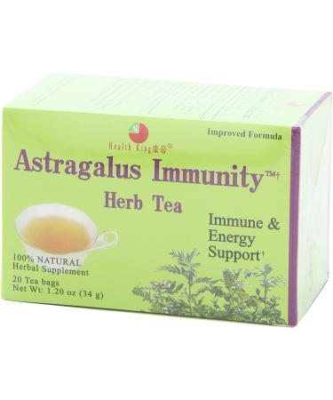 Health King Astragalus Herbal Tea - 20 Teabags (Pack of 4) | Boost Immunity Naturally - Buy Online on GoSupps.com