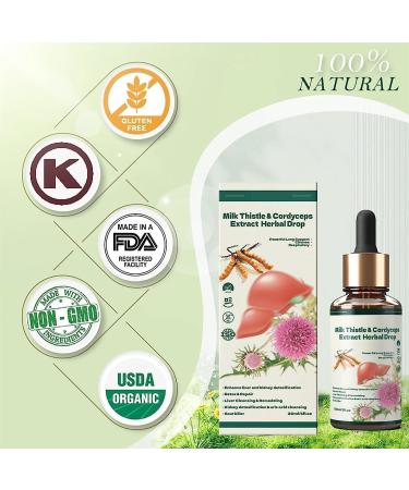 DENERASS TinaHerbs PRO Milk Thistle & Cordyceps Sinensis Drops - Liver Support Detox & Repair - Herbal Drops Trio - Buy Online on GoSupps.com