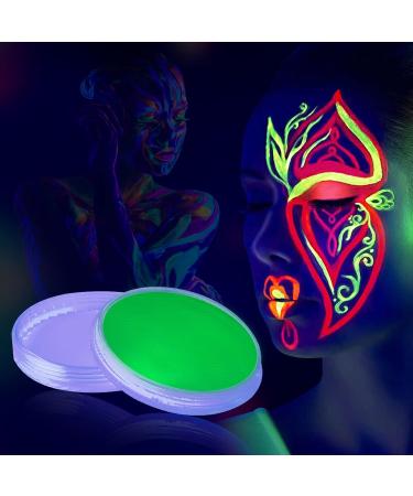 MEICOLY Neon Green Face Paint - Water Activated Glow in the Dark Washable & Non-Toxic Body Paint (1.05oz) - Perfect for Festivals & Parties - Buy Online on GoSupps.com