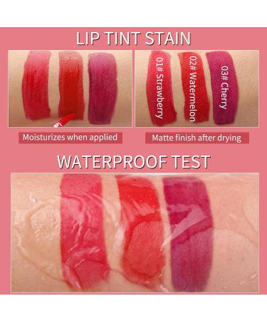 Erinde 3 Colors Lip Tint Stain Set - Velvet & Watery | Long-Lasting & Moisturizing | Korean Makeup - 3PCS - Buy Online on GoSupps.com