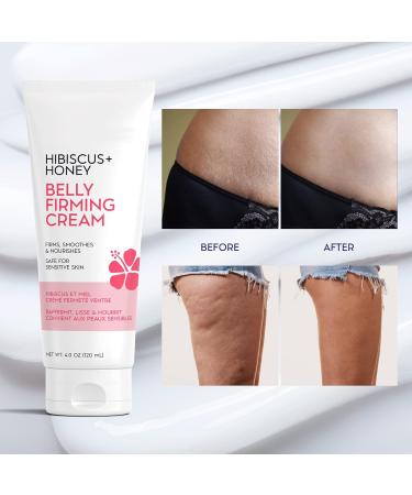 B Flat Belly Firming Cream: Hibiscus and Honey Firming Cream - Belly Cellulite Cream for Thighs and Butt Fast - Skin Tightening Cream for Stomach - Belly Firming and Tightening Cream -120 ML 4.05 Fl Oz (Pack of 1) - Buy Online on GoSupps.com