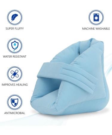 NYOrtho Heel Protector Cushion 1 Pair - Quilted Foot Pillows for Pressure Sores and Injuries - Water Resistant Peachskin Fabric - Universal Size for Standard and Bariatric Patients - Buy Online on GoSupps.com