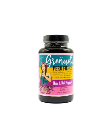 Belleza y Salud Grenuda Pero Fierce - Hair and Nail Support - Burdock Root Horsetail Stinging Nettle Ginko Leaf Biotin - 30 Day Supply 90 Capsules 650MG Each