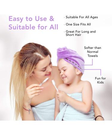 Noble & Brite Microfiber Hair Towel Wrap - 2 Pack Quick Dry Anti Frizz Turban for Effortless Hair Drying - Buy Online on GoSupps.com