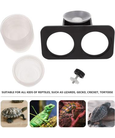 Mipcase Magnetic Reptile Ledge- Crested Gecko Feeding Ledge with 10 Bowls Reptile Feeding Cups Reptile Water and Food Dish with Suction Cup 11.7X6.3X5.7CM - Buy Online on GoSupps.com