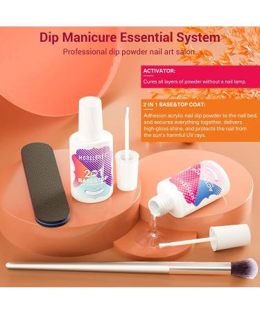 Modelones 6 Colors Dip Powder Nail Kit Starter 12Pcs Fall Winter Nude Brown Neutral Skin Tone - Acrylic Dipping Powder System with Base & Top Coat, Activator - French Nail Art, DIY Manicure Kit - Buy Online on GoSupps.com