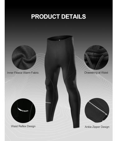 Inbike Running Trousers Compression Pants - Winter Lined Quick-Drying Leggings for Men & Women | LM8621-L Black - Buy Online on GoSupps.com