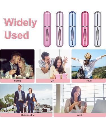 5ML Mini Refillable Perfume Spray Bottles - 5 Pack Travel Atomizer Set - Buy Online on GoSupps.com