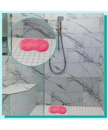 Rtteri Silicone Shower Foot Scrubber Set - Exfoliating Massager & Back Washer with Non-Slip Suction Cups - Pink/Green - For Men and Women - Buy Online on GoSupps.com
