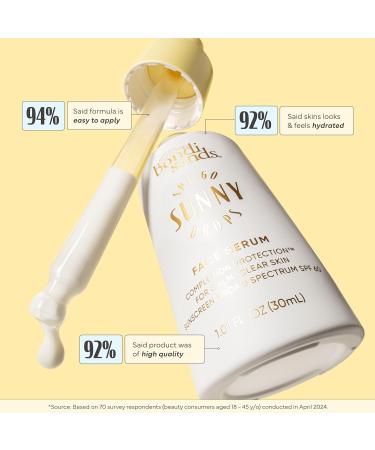 Bondi Sands Sunny Drops SPF 60 Face Serum, Hydrating + Nourishing Broad Spectrum Sunscreen, Lightweight, Silky-Smooth Finish, Oil-Free, 1.01 Fl Oz - Buy Online on GoSupps.com