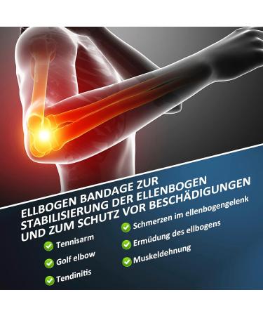 Buy Ellenbow Compression Elbow Bandage - Adjustable Support for Tennis Elbow & Arthritis | Unisex Green Size L - International Shipping Available - Buy Online on GoSupps.com