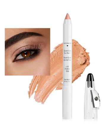 Glitzer-Lidschadtift 2-in-1-Eyeliner pen with shimmer-eyelid pencil shiny pearl-cream-eyelid shadow pencil eye make-up waterproof durable eyeshadow pen (#02)