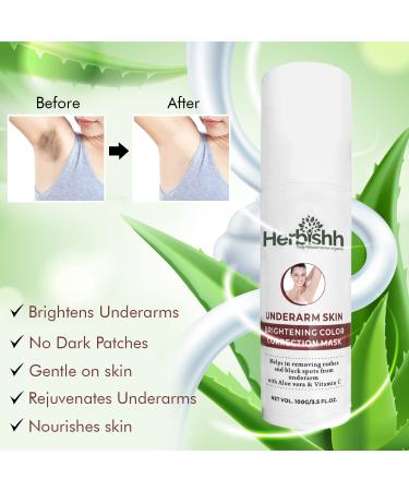 Herbishh Underarm Cream - Dark Spot Corrector & Moisturizer for Underarms Neck Knees Elbows & More - 100g - Buy Online on GoSupps.com