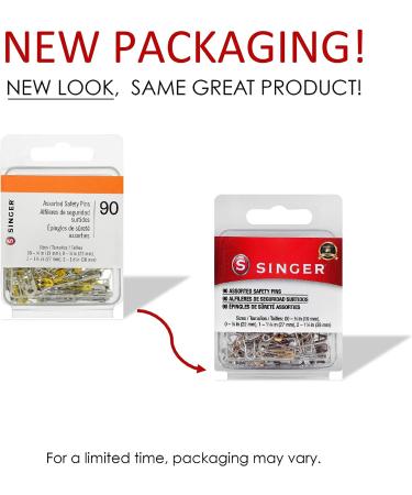 SINGER 00221 Assorted Safety Pins 90-Count - Multisize Pack - Buy Online on GoSupps.com