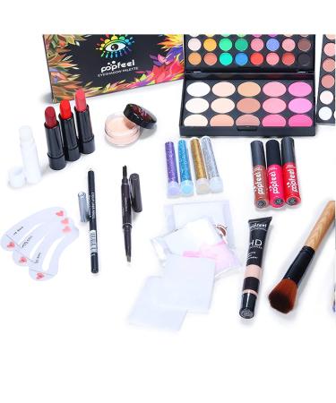 Professional Makeup Set | Mknzome Cosmetics Starter Kit with Travel Makeup Bag | Christmas Gift Idea with Eyeshadow Eyebrow Cream Lipstick & More - Buy Online on GoSupps.com