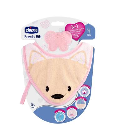 Chicco Bib FRESH BIB with Teething Ring for Girls - Pink | International Shipping Available - Buy Online on GoSupps.com